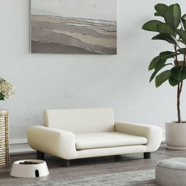 ARDEBO.de - Hundebett Creme 70x45x33 cm Samt