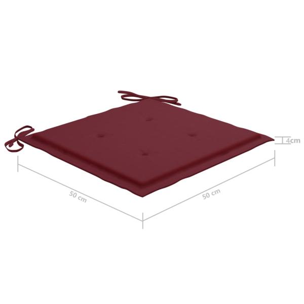 Garten-Essstühle 2 Stk. mit Kissen Massivholz Akazie