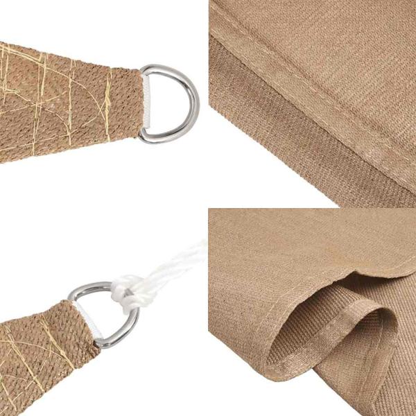 Sonnensegel 160 g/m² Taupe 2,5x2,5 m HDPE