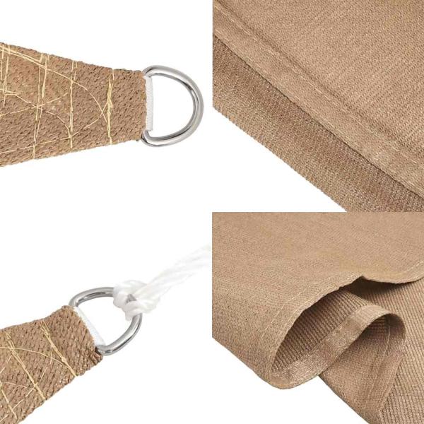 Sonnensegel 160 g/m² Taupe 4,5x4,5 m HDPE