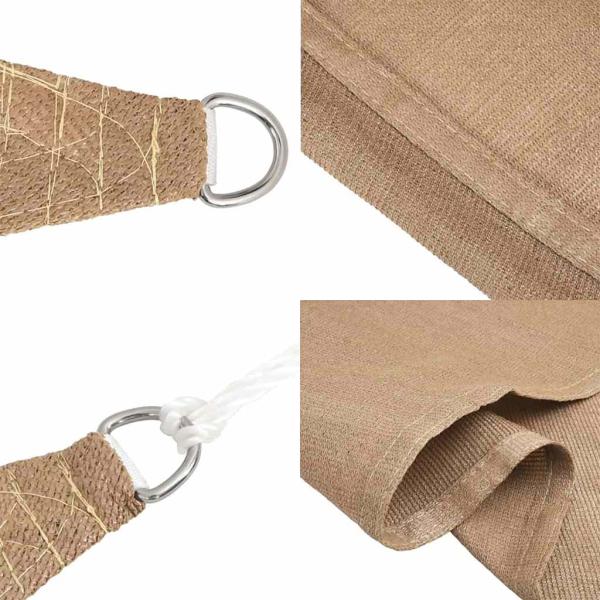 Sonnensegel 160 g/m² Taupe 2x3 m HDPE