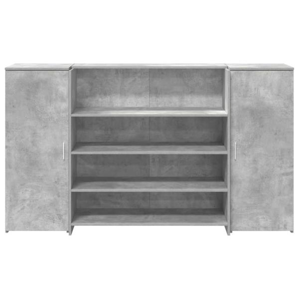 Empfangstheke Betongrau 180x50x103,5 cm Holzwerkstoff
