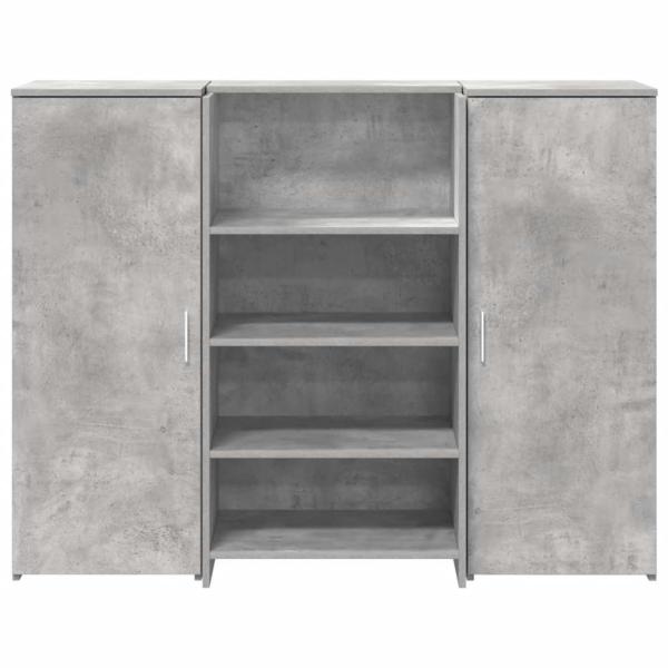 Empfangstheke Betongrau 135x50x103,5 cm Holzwerkstoff