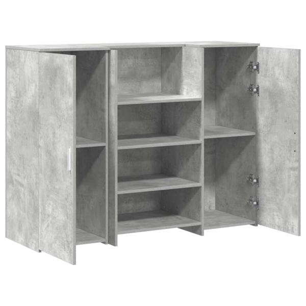 Empfangstheke Betongrau 135x50x103,5 cm Holzwerkstoff