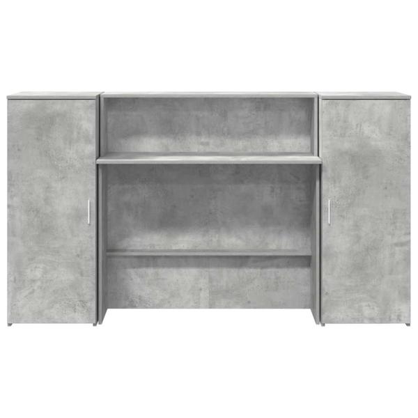 Empfangstheke Betongrau 180x50x103,5 cm Holzwerkstoff