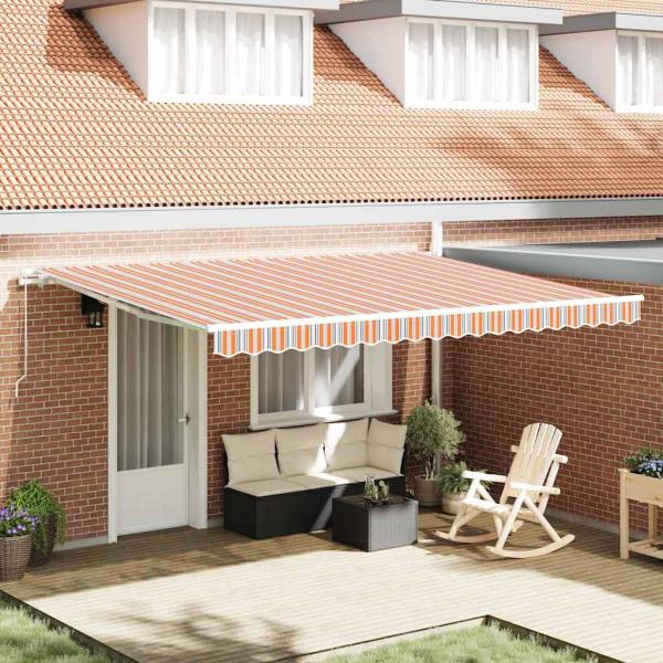 ARDEBO.de - Ausziehbare Markise Mehrfarbig 450 x 350 x 165 cm