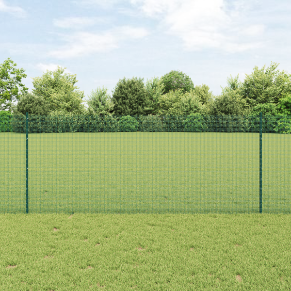 Zaun mit Pfosten Grün