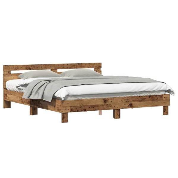 Bettrahmen Altholz 203 x 185 x 70 cm Holzwerkstoff