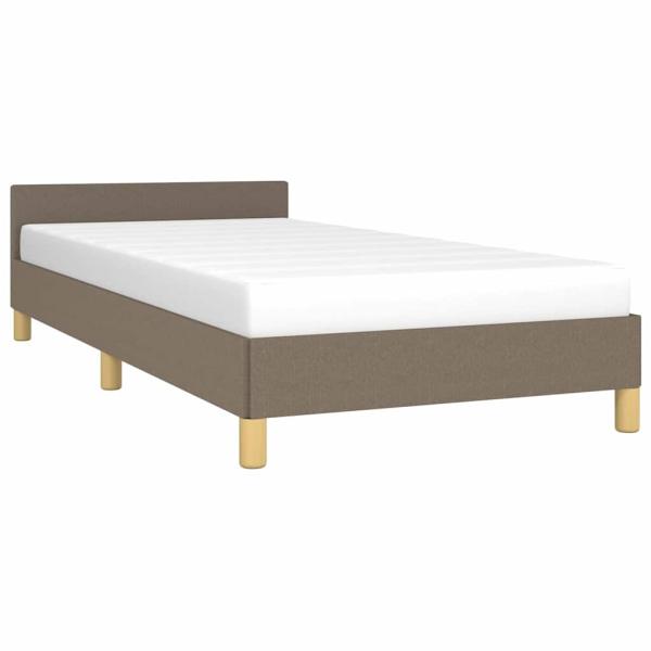 Bettgestell ohne Matratze Taupe 100x200 cm Stoff