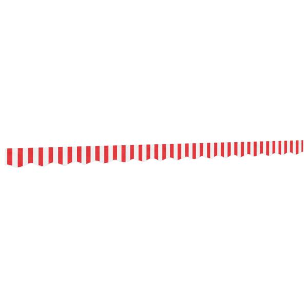 Markisenvolant Rot und Weiß Gestreift 400 cm