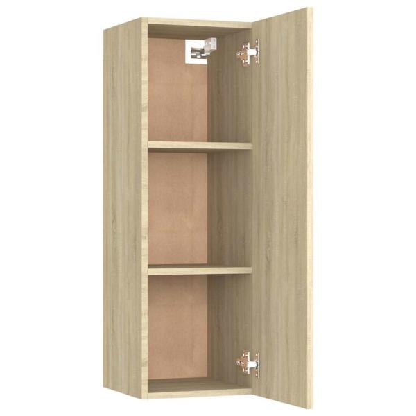 TV-Schränke 2 Stk. Sonoma-Eiche 30,5x30x90 cm Holzwerkstoff