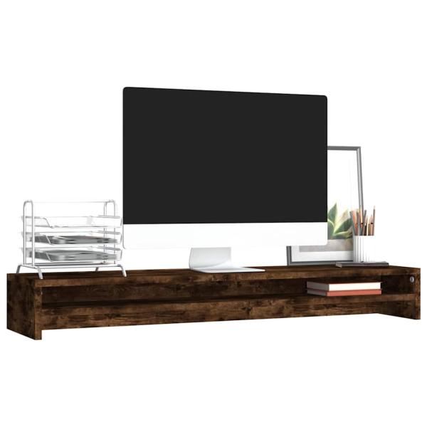 Monitorst?nder R?uchereiche 100x24x13 cm Holzwerkstoff