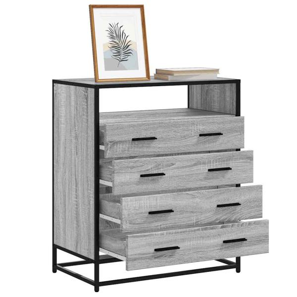 ARDEBO.de - Schubladenschrank Grau Sonoma 70x41x83,5 cm Holzwerkstoff