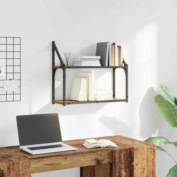 Wandregal Wandhalterung Altholz 60 x 21 x 51 cm Holzwerkstoff