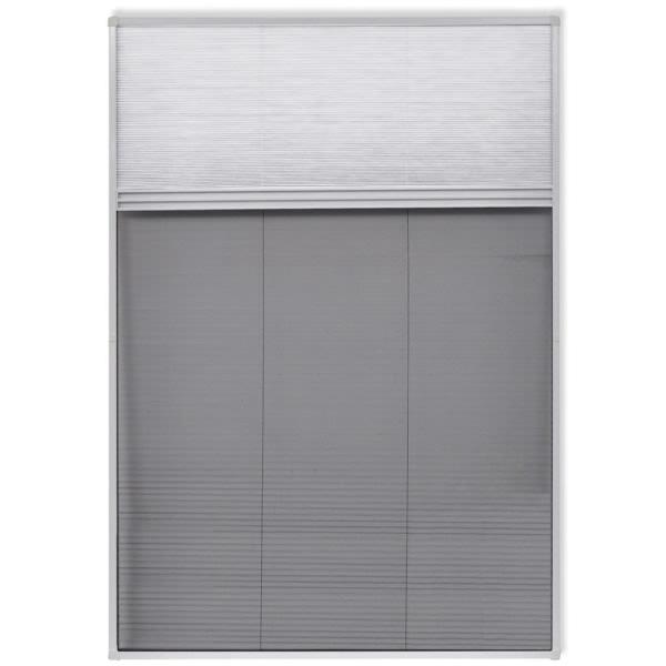 Plisse Insektenschutzfenster mit Jalousie Aluminium 160×80 cm