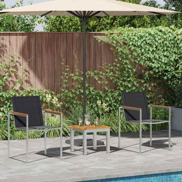 Garten Essgruppe 3 Stk. Braun und Schwarz