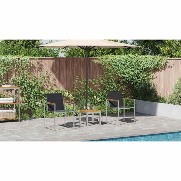 Garten Essgruppe 3 Stk. Braun und Schwarz