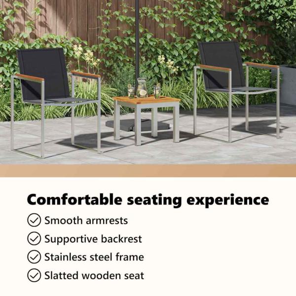 Garten Essgruppe 3 Stk. Braun und Schwarz