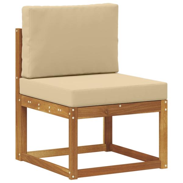 6 stk. Outdoor-Sofagarnitur Massives Akazienholz und Polyester