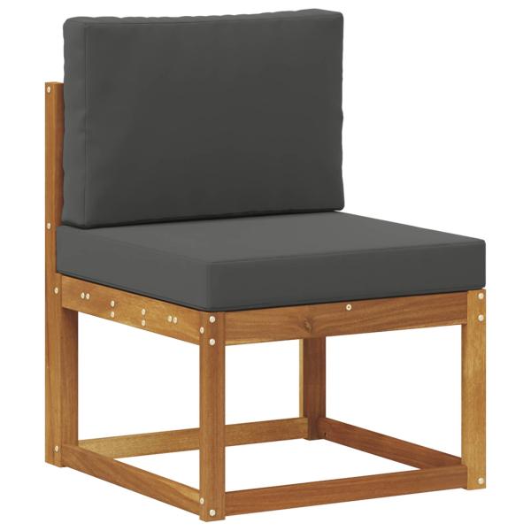7 stk. Outdoor-Sofagarnitur Massives Akazienholz und Polyester