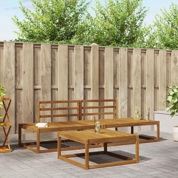 ARDEBO.de - Outdoor-Sofagarnitur Massivholz Akazie Natur