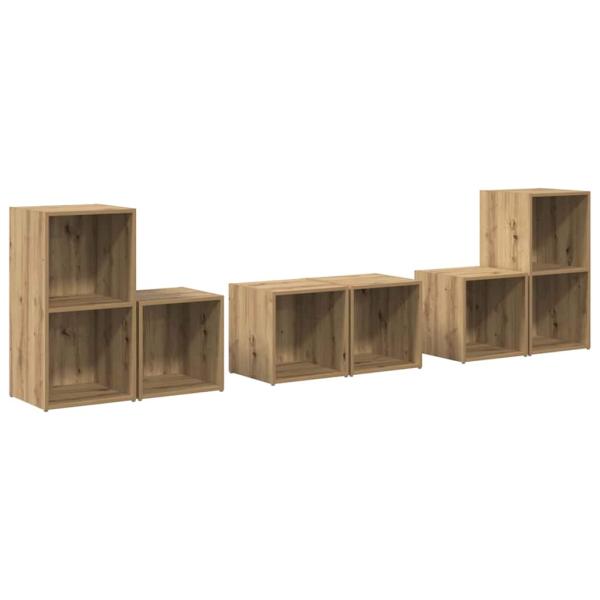 TV-Schrankset 6 stk. Artisan-Eiche Holzwerkstoff