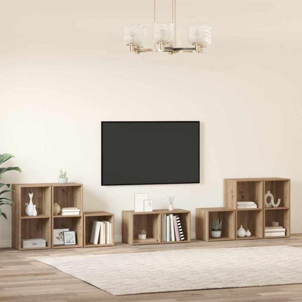 TV-Schrank Set 8 Stk. Artisan-Eiche Holzwerkstoff
