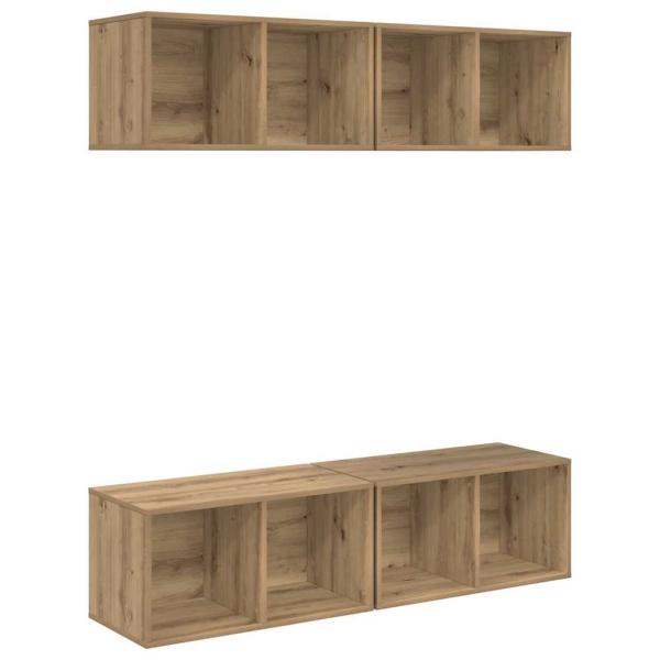 TV-Schrankset 4 stk. Artisan-Eiche Holzwerkstoff