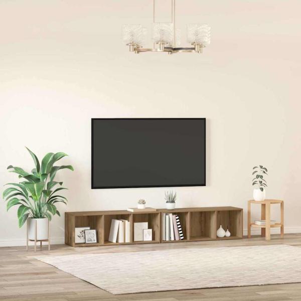 TV-Schrankset 2 stk. Artisan-Eiche Holzwerkstoff