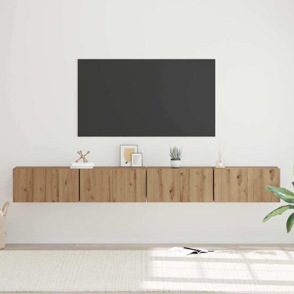 TV-Schrankset 4 Stk. Artisan-Eiche Holzwerkstoff