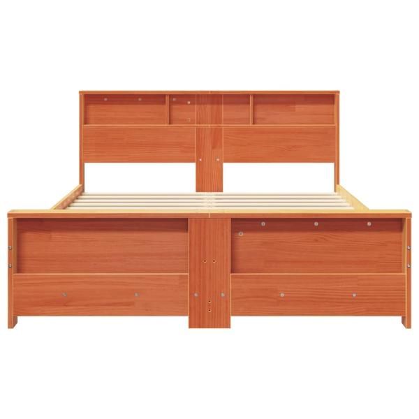 Bettrahmen Wachsbraun 150 x 200 cm Massives Kiefernholz