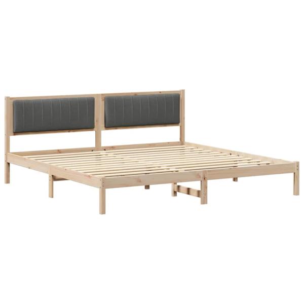 Bettrahmen Dunkelgrau 200 x 200 cm Massives Kiefernholz