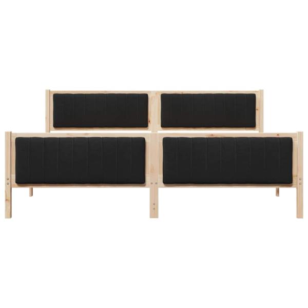 Bettgestell Braun und Schwarz 200 x 200 cm Massivholz Kiefer