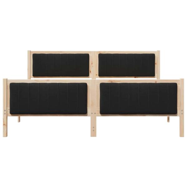 Bettgestell Braun und Schwarz 180 x 200 cm Massivholz Kiefer