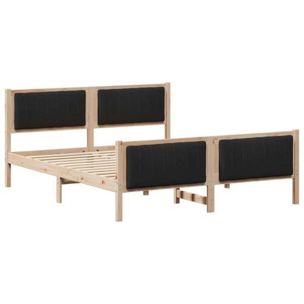 Bettgestell Braun und Schwarz 160 x 200 cm Massivholz Kiefer