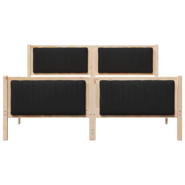 Bettgestell Braun und Schwarz 150 x 200 cm Massivholz Kiefer