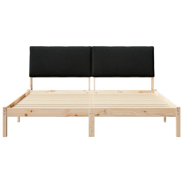 Bettgestell Braun und Schwarz 180 x 200 cm Massivholz Kiefer