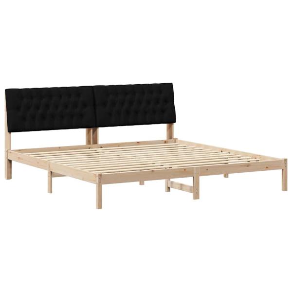 Bettgestell mit gepolstertem Kopfteil Braun 200 x 200 cm