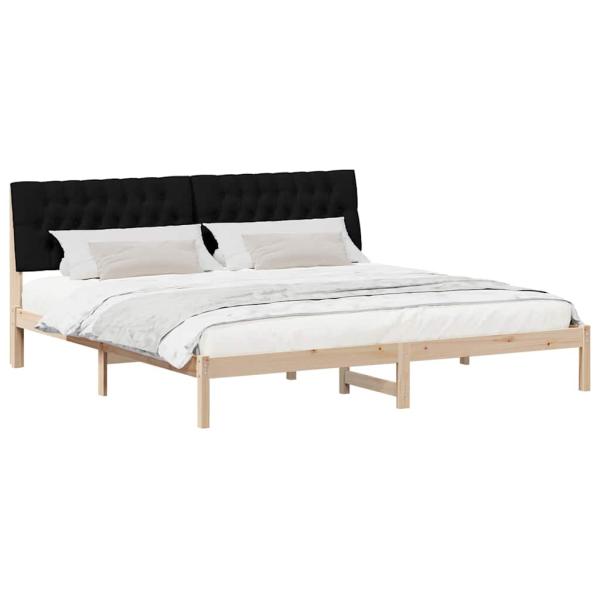 Bettgestell mit gepolstertem Kopfteil Braun 200 x 200 cm