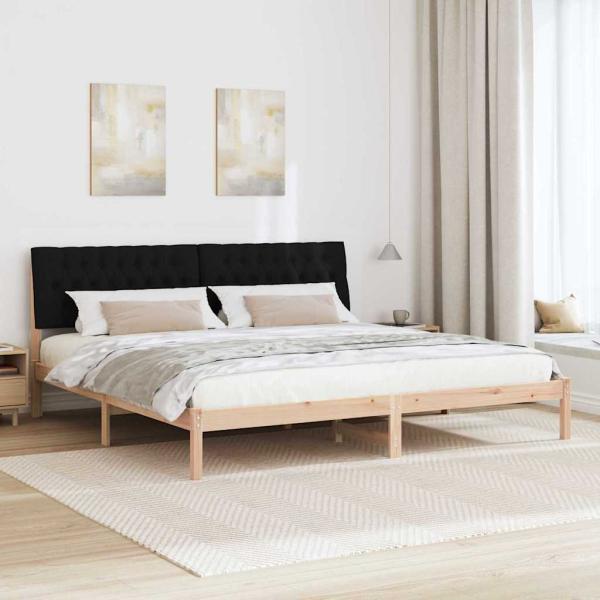 Bettgestell mit gepolstertem Kopfteil Braun 200 x 200 cm