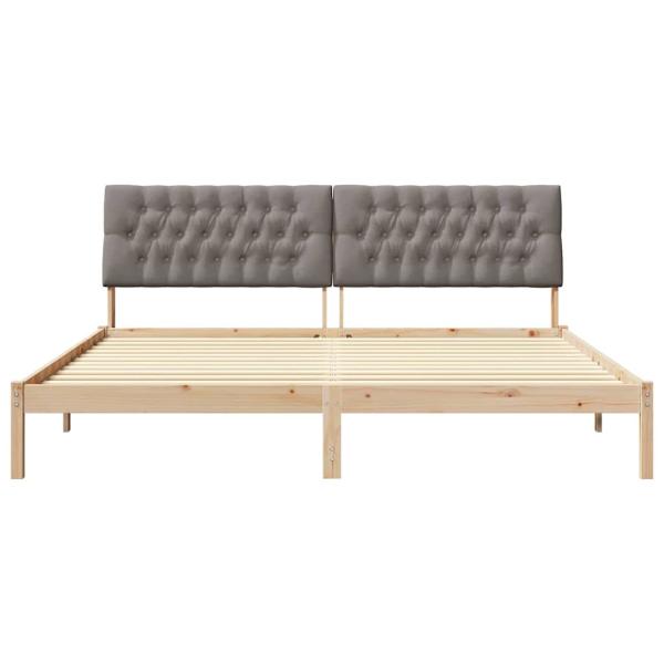 Bettgestell mit gepolstertem Kopfteil Braun 200 x 200 cm