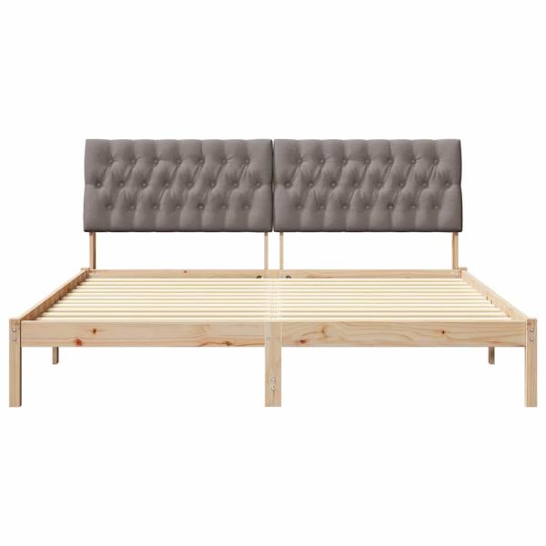 Bettgestell mit gepolstertem Kopfteil Braun 180 x 200 cm