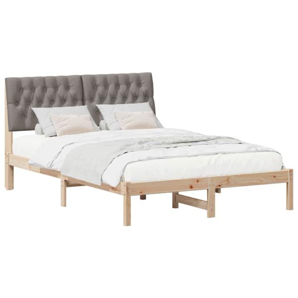 Bettgestell mit gepolstertem Kopfteil Braun 160 x 200 cm