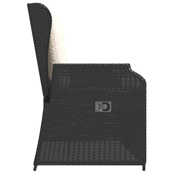 Gartenbank Schwarz Poly-Rattan