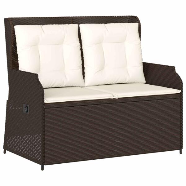 Gartenbank Braun Poly-Rattan