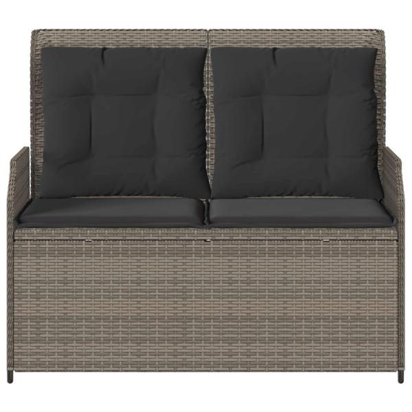 Gartenbank Grau Poly-Rattan