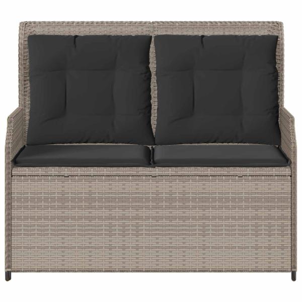 Gartenbank Hellgrau Poly-Rattan