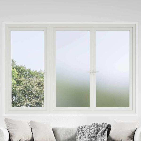 ARDEBO.de - Selbstklebende Fensterfolie Frostiges Grau 45 x 2000 cm PVC