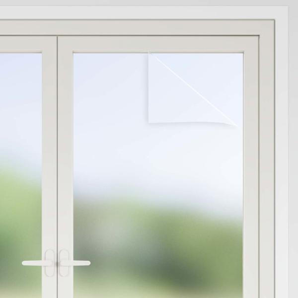 Selbstklebende Fensterfolie Frostiges Grau 90 x 500 cm PVC