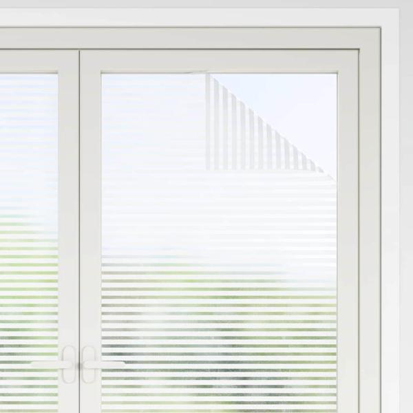 Selbstklebende Fensterfolie Mattierte Streifen 90 x 1000 cm PVC